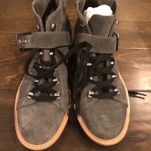 Marc Fisher Gray Combat Boots